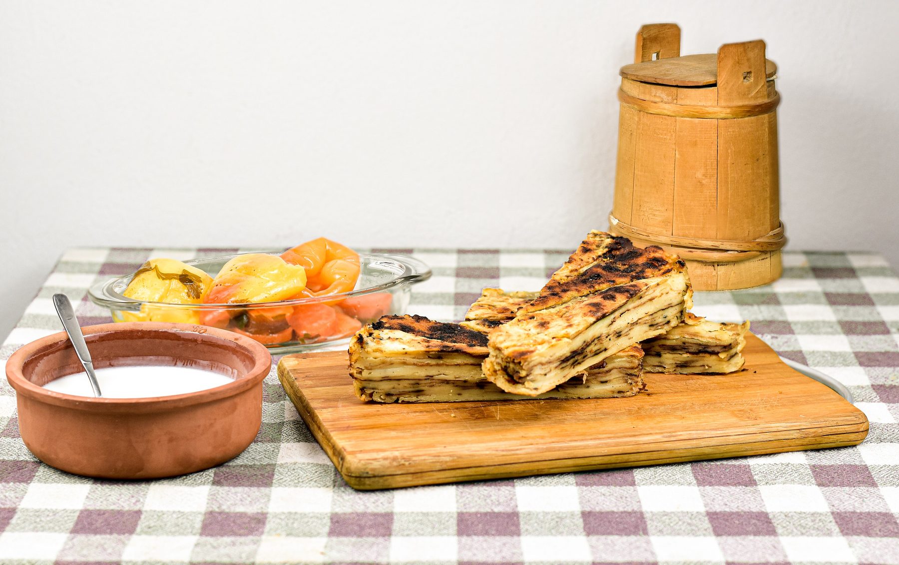 Flia, baked under the saç